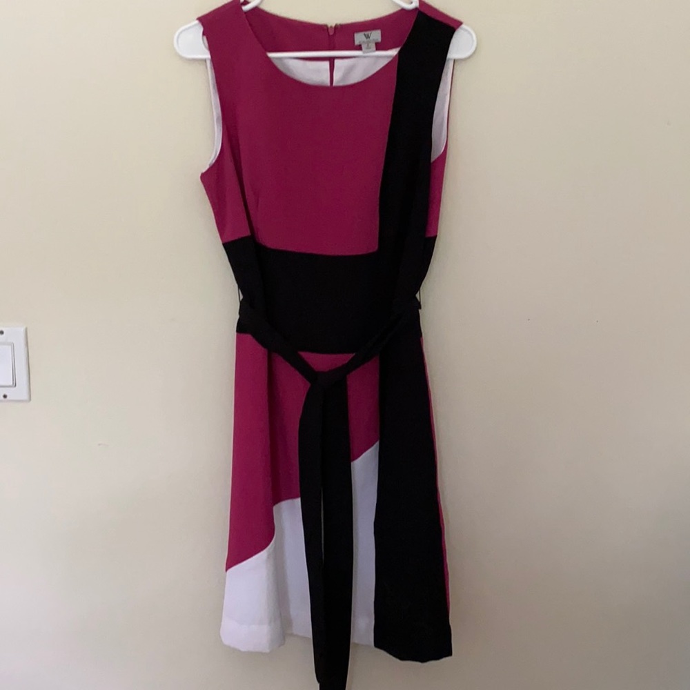 Worthington Color Block Sleeveless Sheath Style Dress